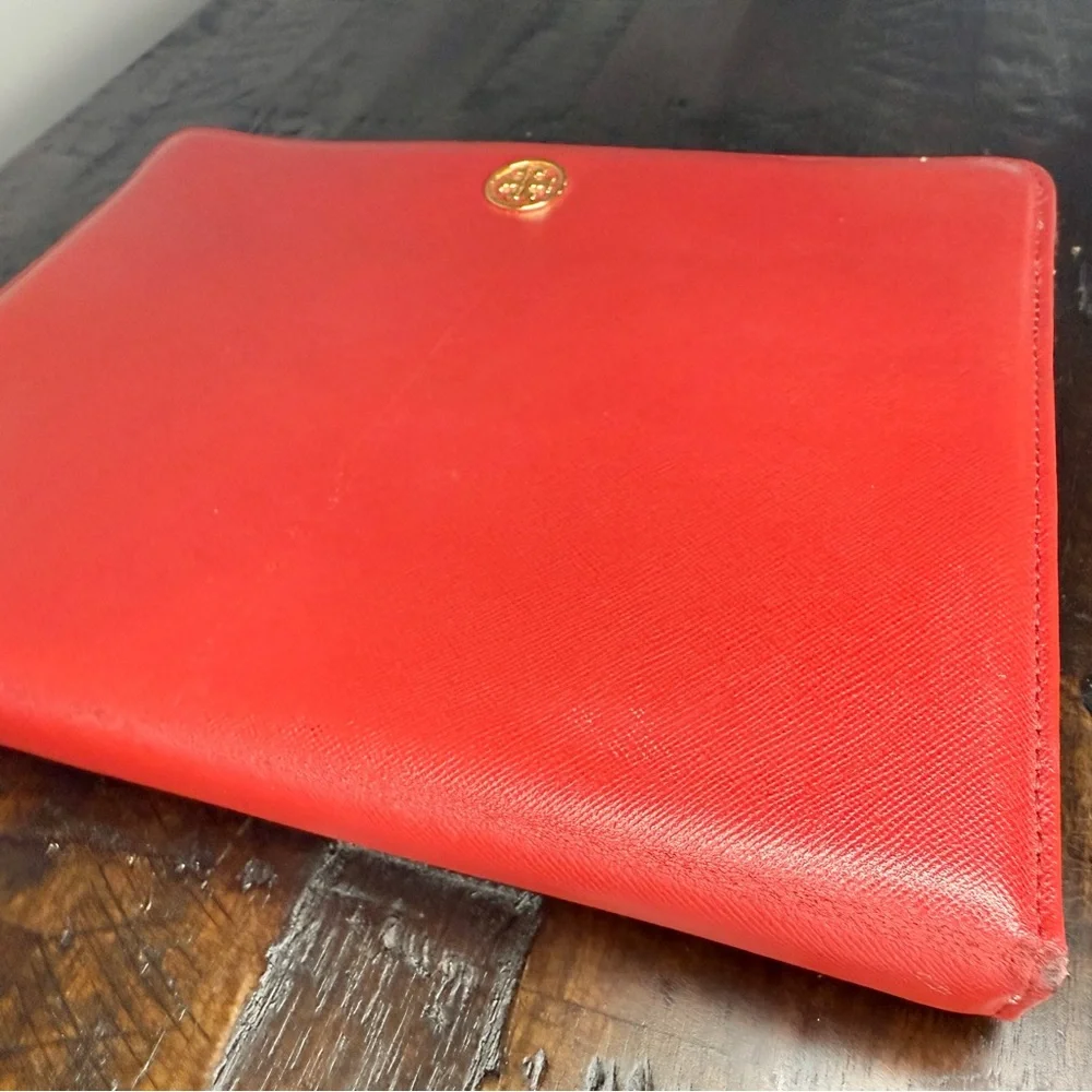 Tory Burch iPad Case Red Saffiano Leather
